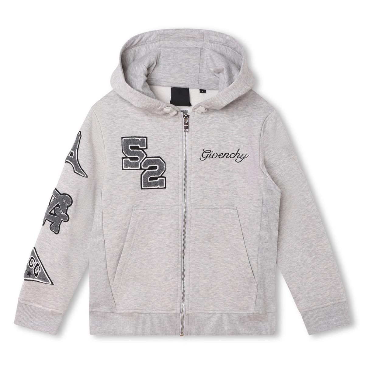 男童灰色拉链上衣