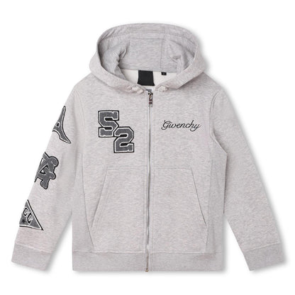 男童灰色拉链上衣