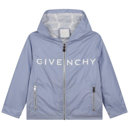 儿童蓝色连帽卫衣