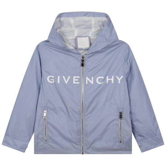 儿童蓝色连帽卫衣