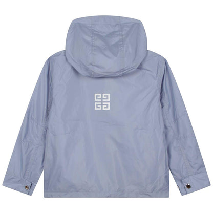 儿童蓝色连帽卫衣