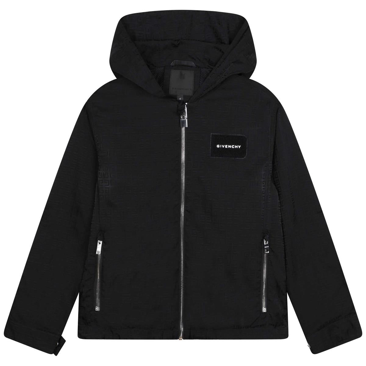 儿童黑色连帽卫衣