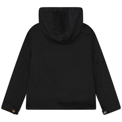 儿童黑色连帽卫衣