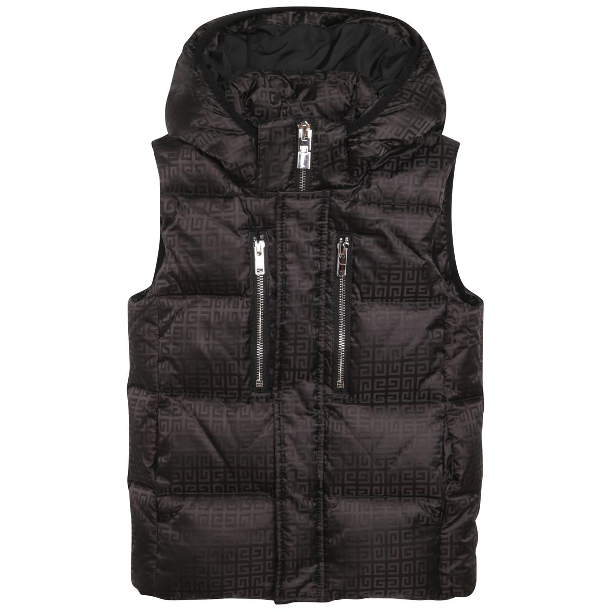 男童黑色羽绒马甲