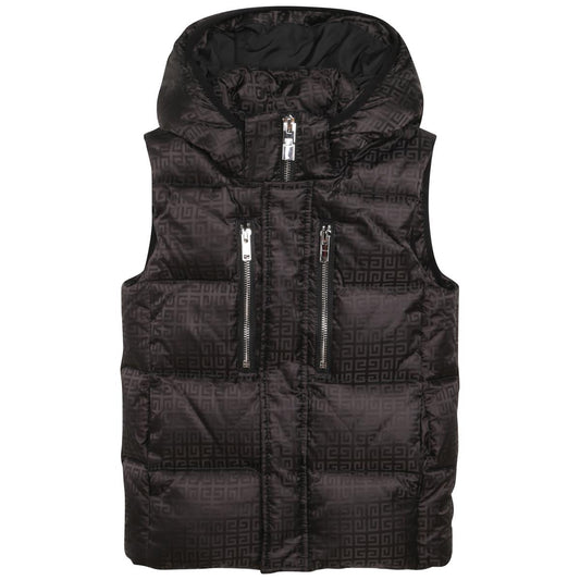 男童黑色羽绒马甲