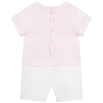 婴儿粉色连体衣