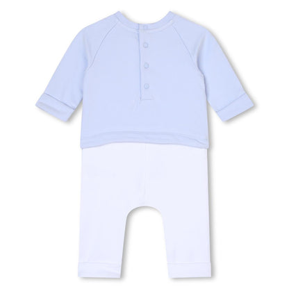 婴儿蓝色棉连体衣