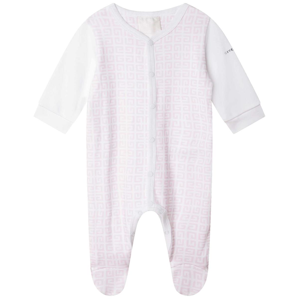 女婴白色棉连体衣