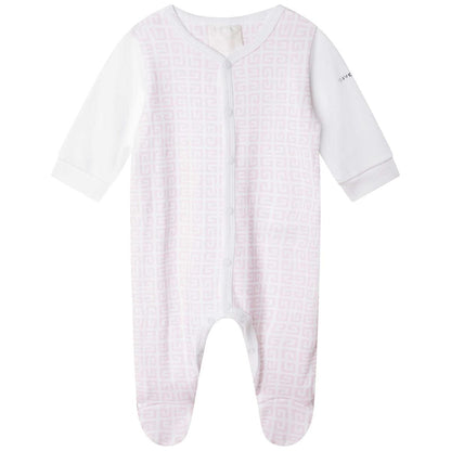 女婴白色棉连体衣