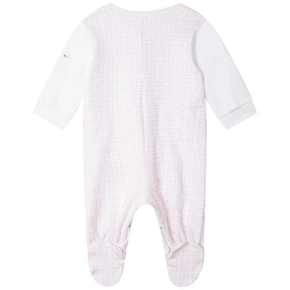 女婴白色棉连体衣