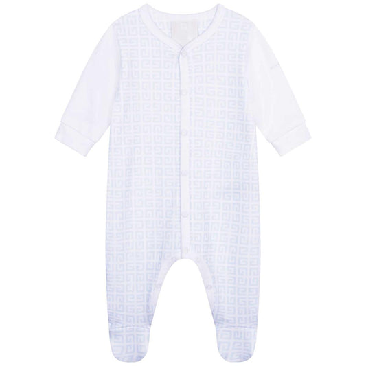 男婴蓝色棉连体衣