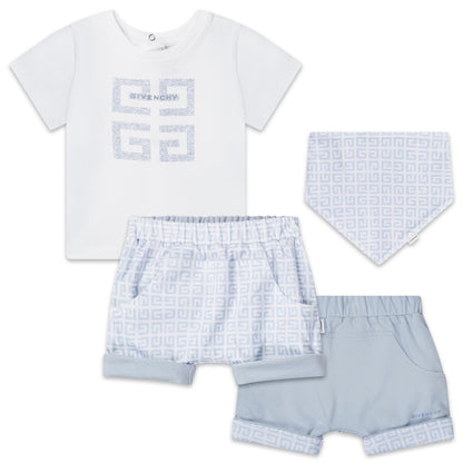 婴儿白色T恤套装