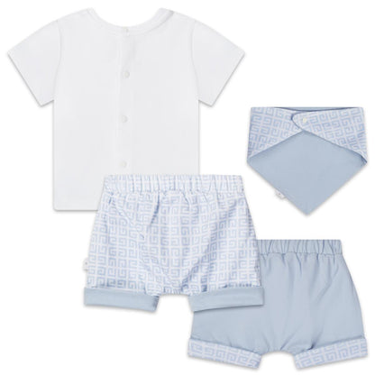 婴儿白色T恤套装