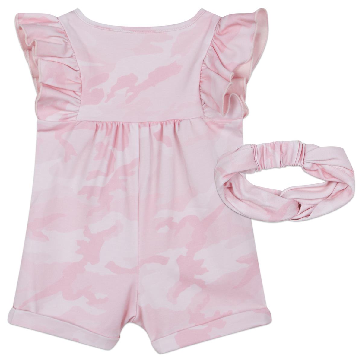 女婴粉色连体衣套装