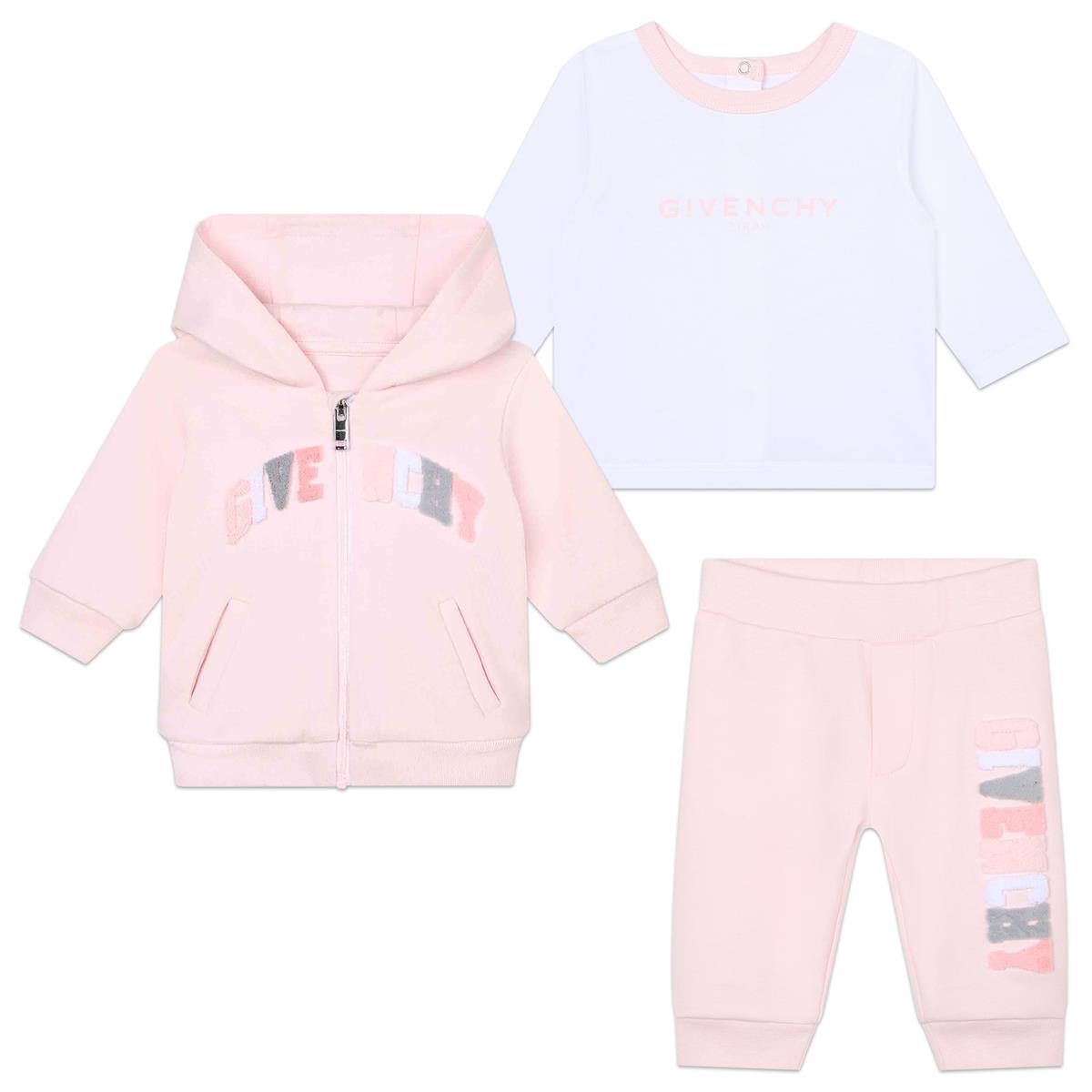 女婴粉色棉套装