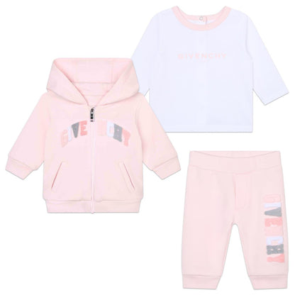 女婴粉色棉套装