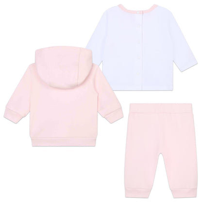 女婴粉色棉套装