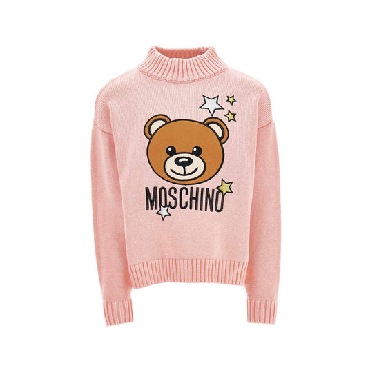 女童粉色Logo棉毛衣