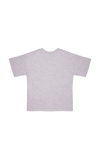 Boys & Girls Grey Logo Cotton T-shirt