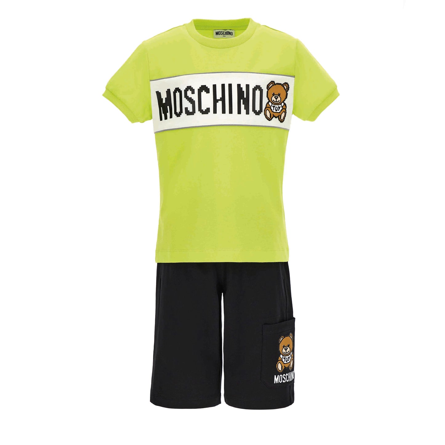 儿童绿色泰迪熊棉套装