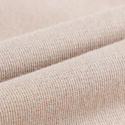 儿童米色Logo棉长裤