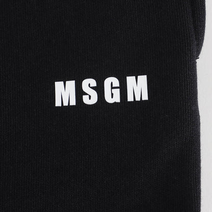 儿童黑色Logo棉长裤