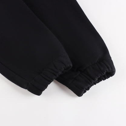 儿童黑色Logo棉长裤