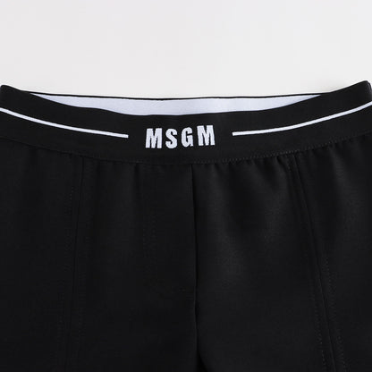 女童黑色Logo长裤