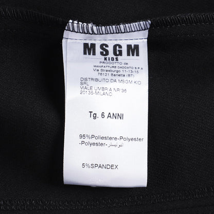 女童黑色Logo长裤