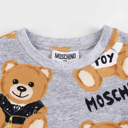 儿童灰色印花棉T恤