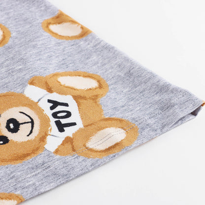 儿童灰色印花棉T恤