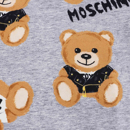 儿童灰色印花棉T恤