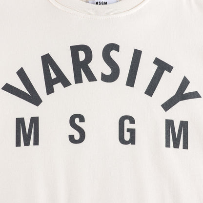 儿童白色Logo棉卫衣