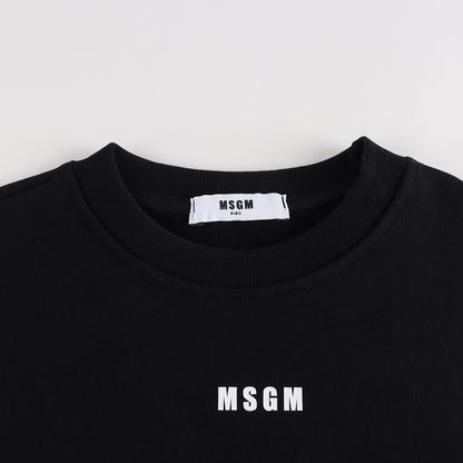 儿童黑色Logo棉卫衣