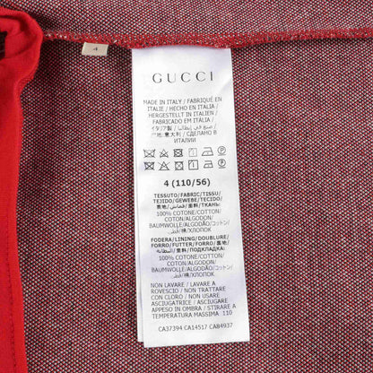 Girls Red GG Logo Cotton Dress