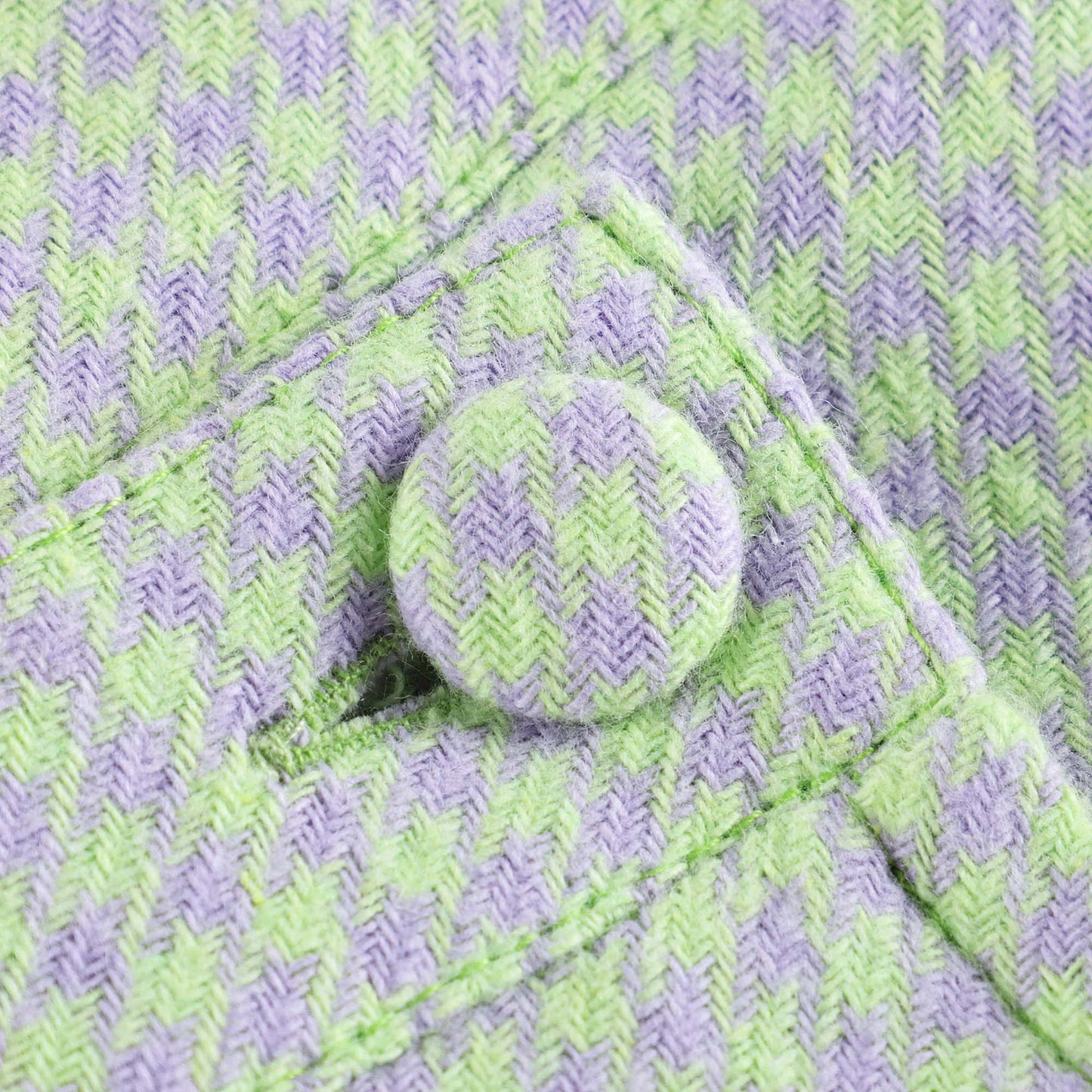 女童绿色格子短裤