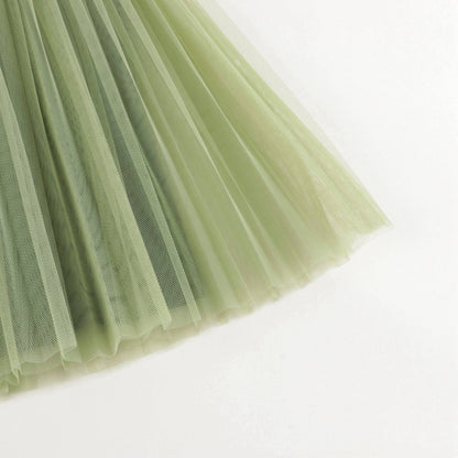 Girls Green Pocket Dress
