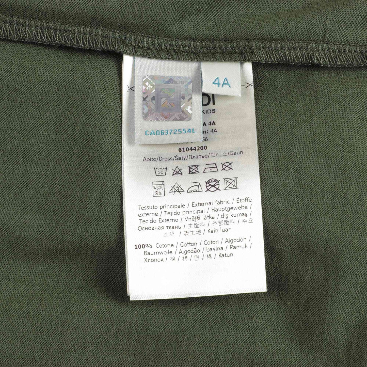Girls Green Pocket Dress