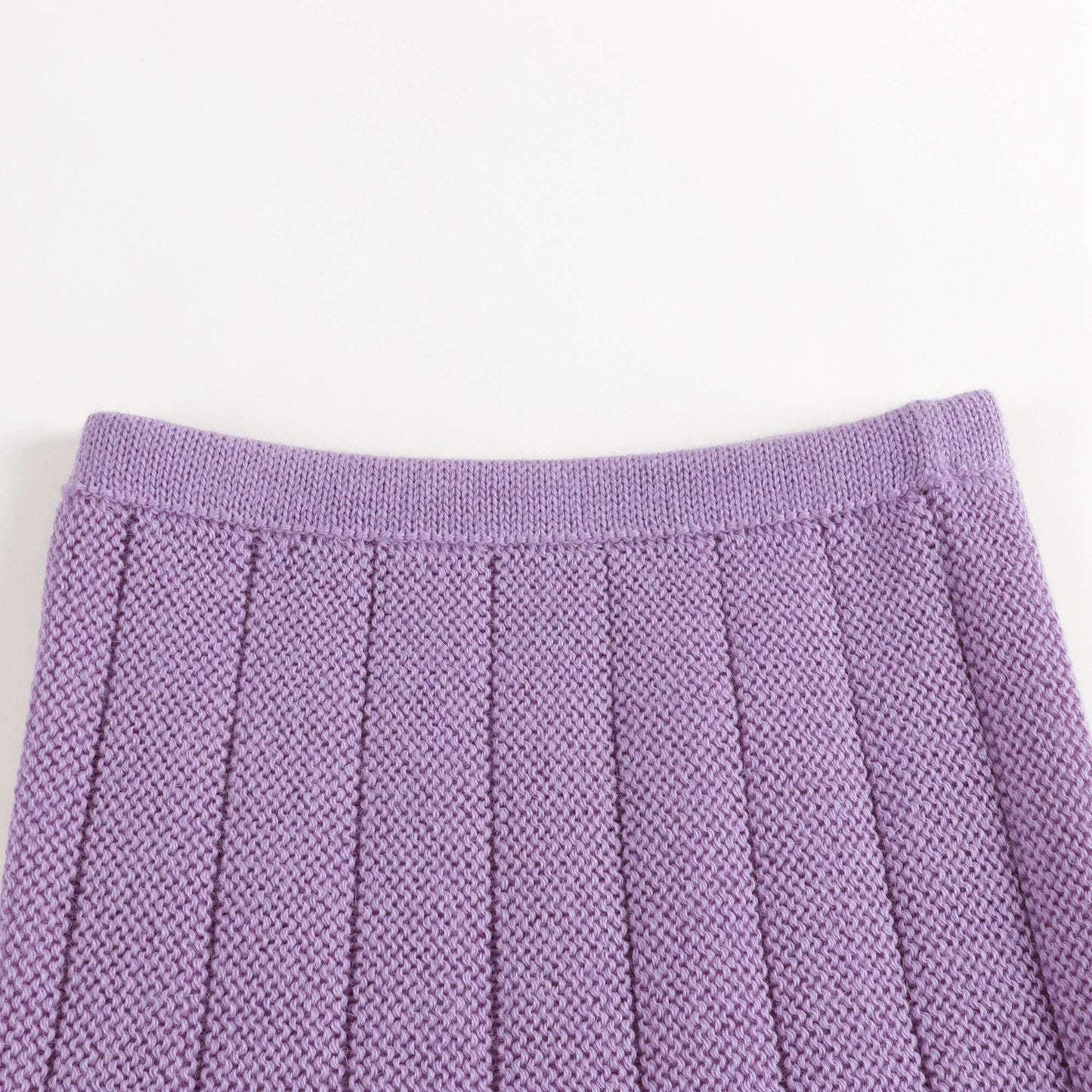 女童紫丁香羊驼毛短裙