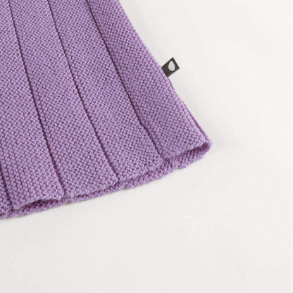 女童紫丁香羊驼毛短裙