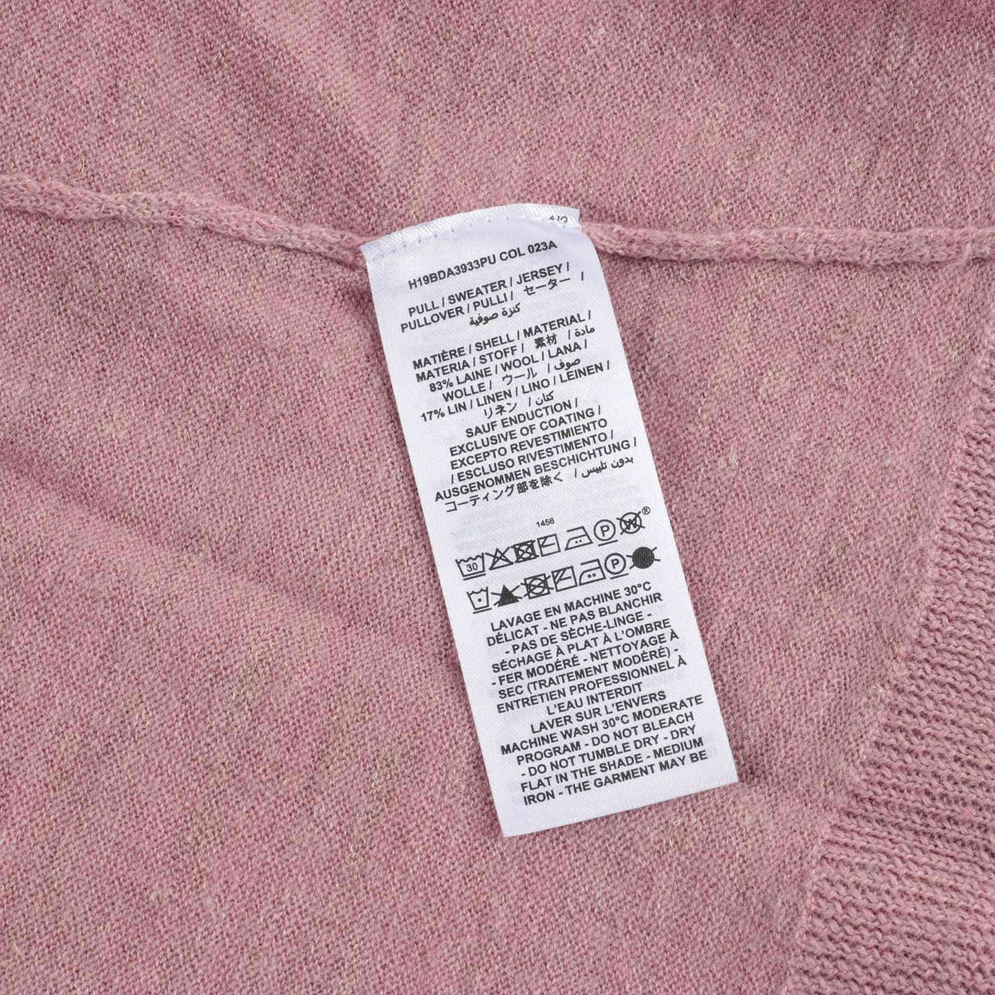 女童粉色羊毛毛衣