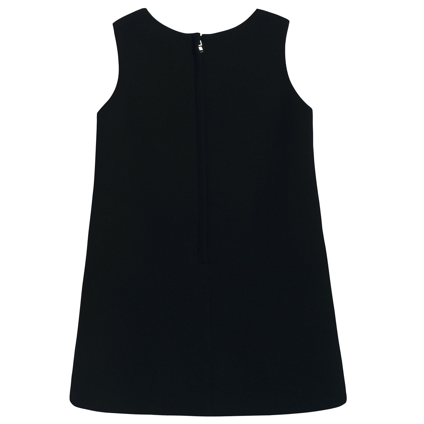 Girls Black "DG" Wool Dress