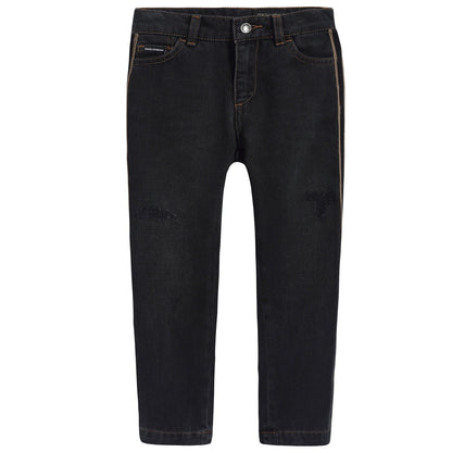 Boys Blue Jeans Cotton Trousers