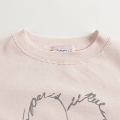 女童粉色棉卫衣