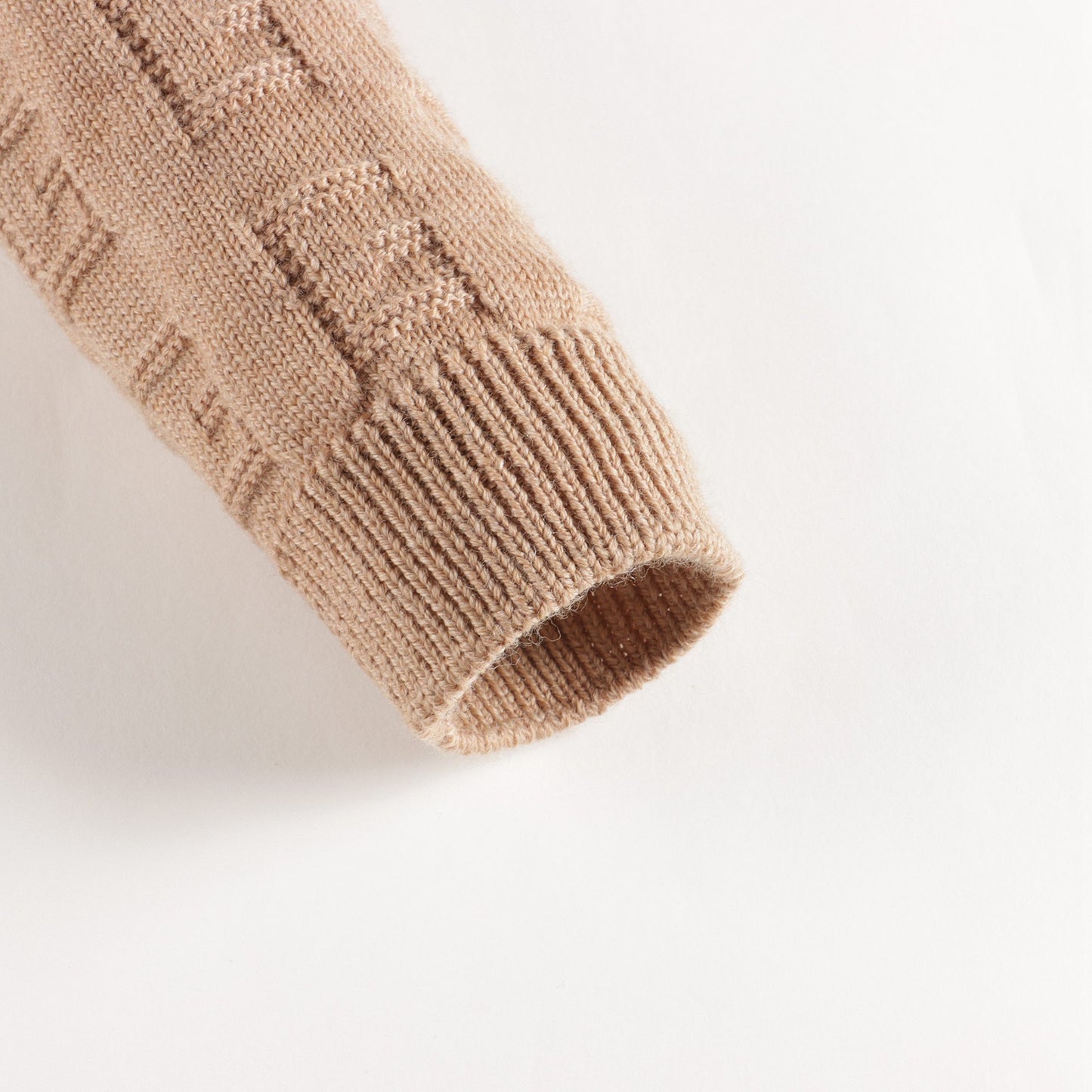 男童驼色GG羊毛开衫