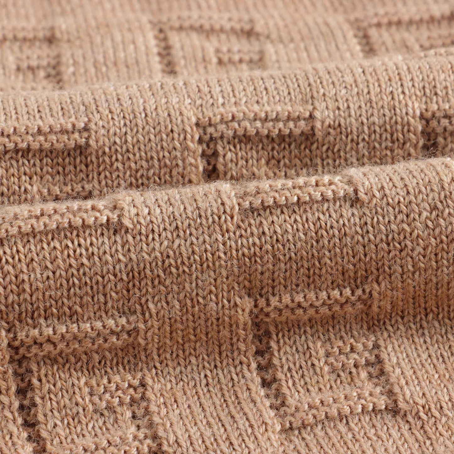 男童驼色GG羊毛开衫