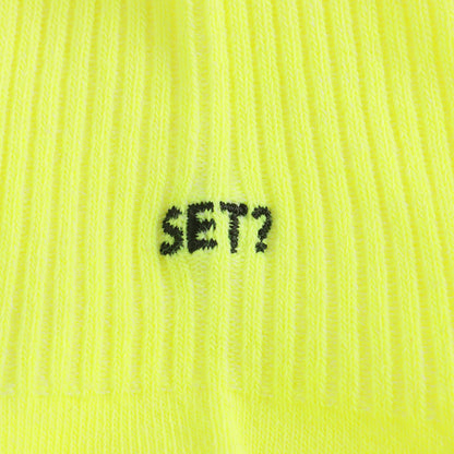 儿童荧光黄色袜