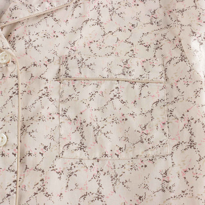 女童米色碎花棉睡衣套装