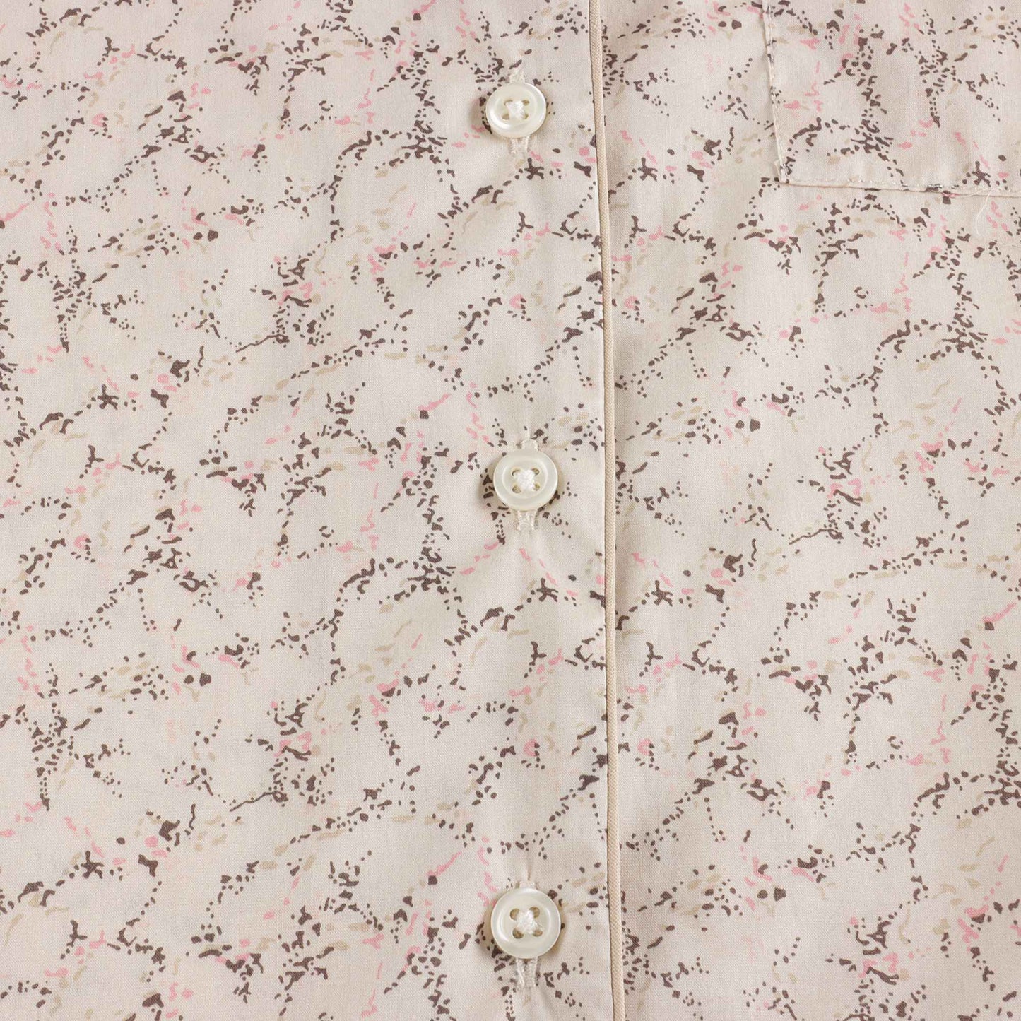 女童米色碎花棉睡衣套装