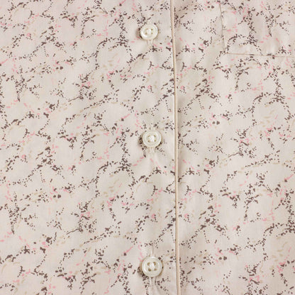 女童米色碎花棉睡衣套装